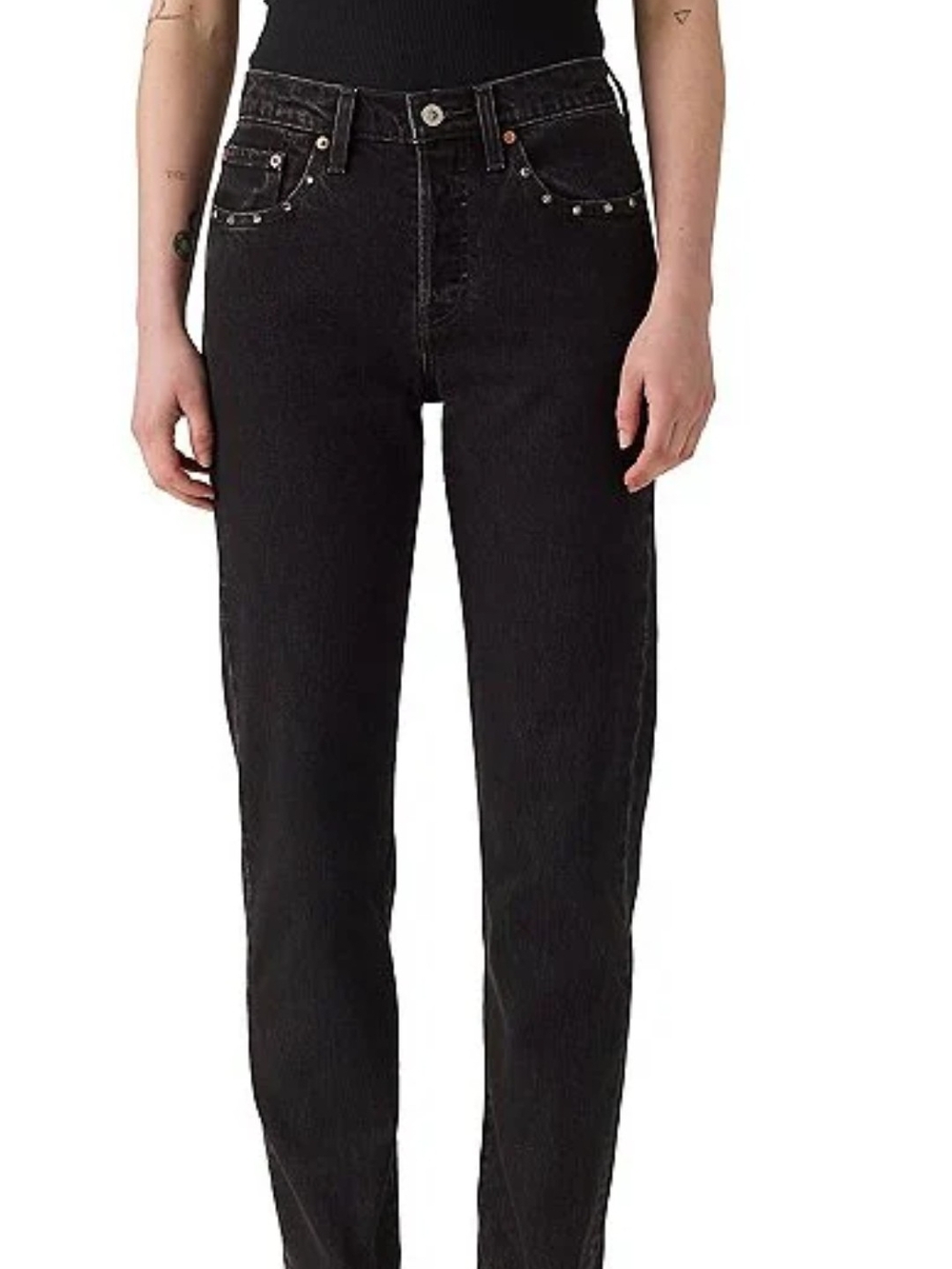 Levi's 501 Original Black High-Rise Straight Jeans - Women 25x30 Nwt